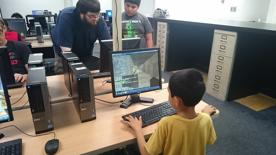 Minecraft Club at Pontiac Public Library.